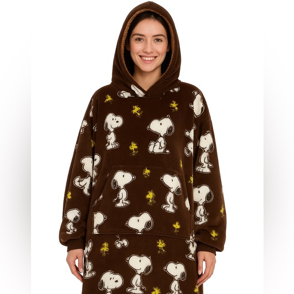 Peanuts Other - Snoopy Brown Snuggie Hoodie Blanket